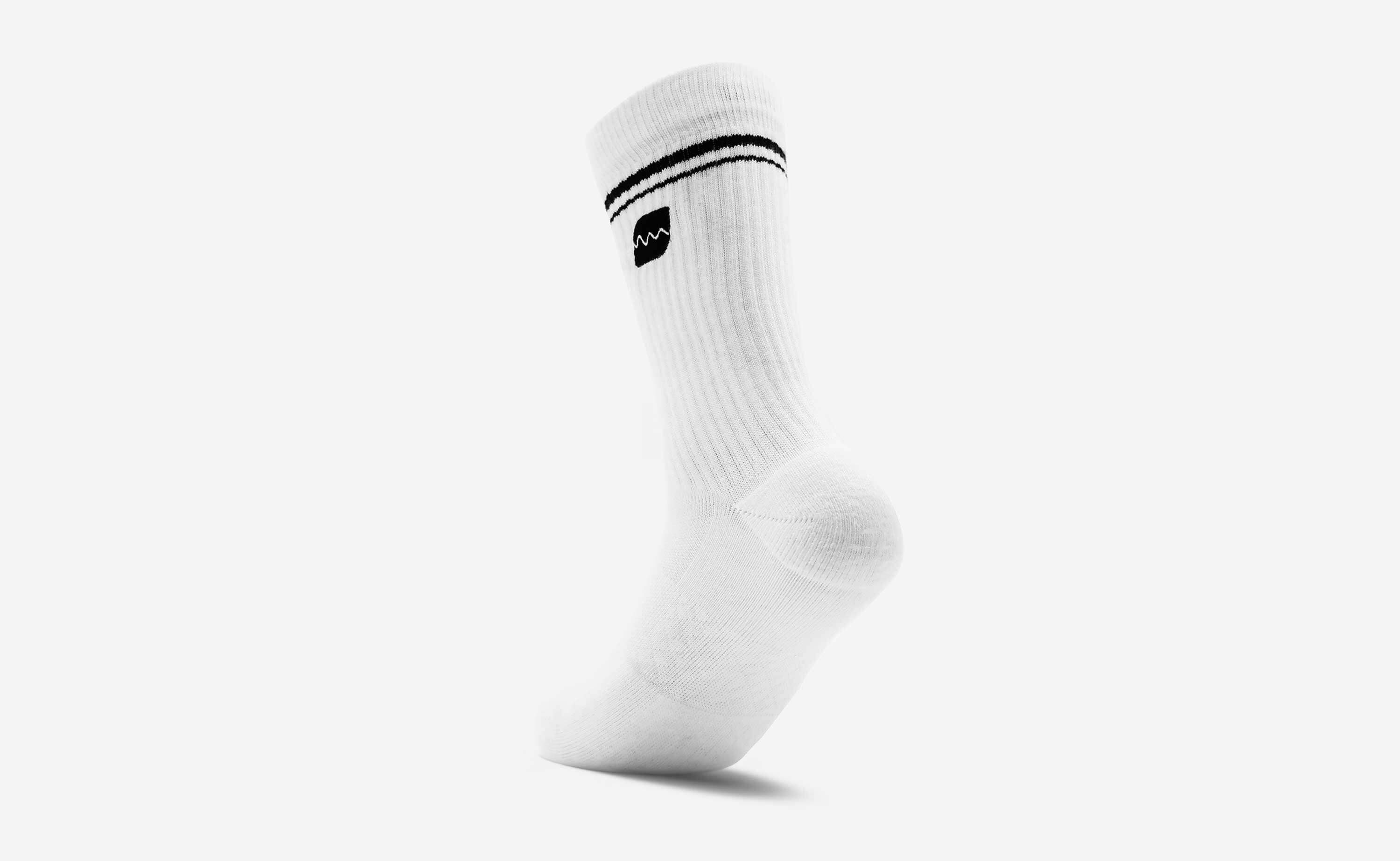 Crew Socken Breite Zehenbox (1 Paar) - White